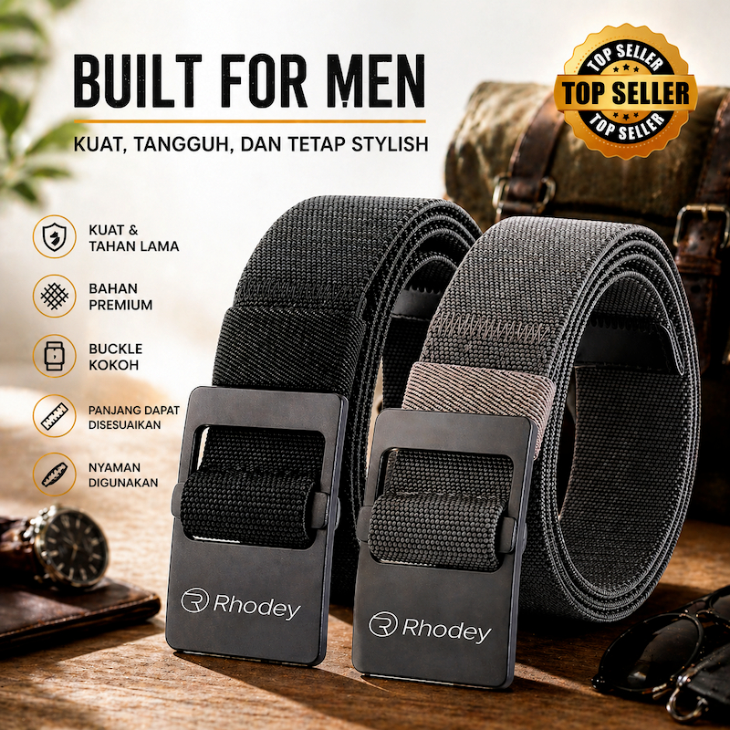 Tali Ikat Pinggang Pria Canvas Army Military Tactical Belt 120 cm Gesper Keren Distro Sabuk Celana