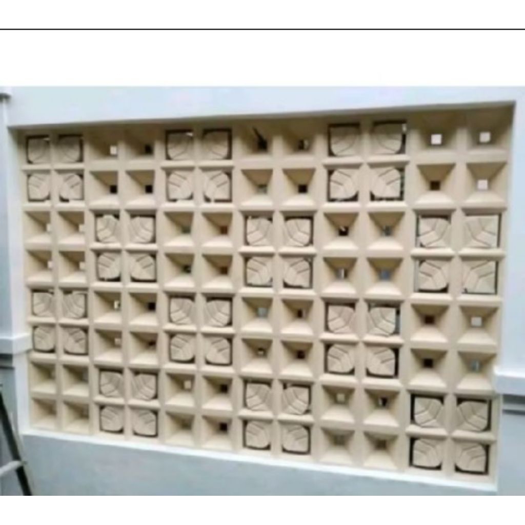 Roster beton minimalis/Roster beton kombinasi/Roster beton modern/Roster kombinasi motif daun&corong