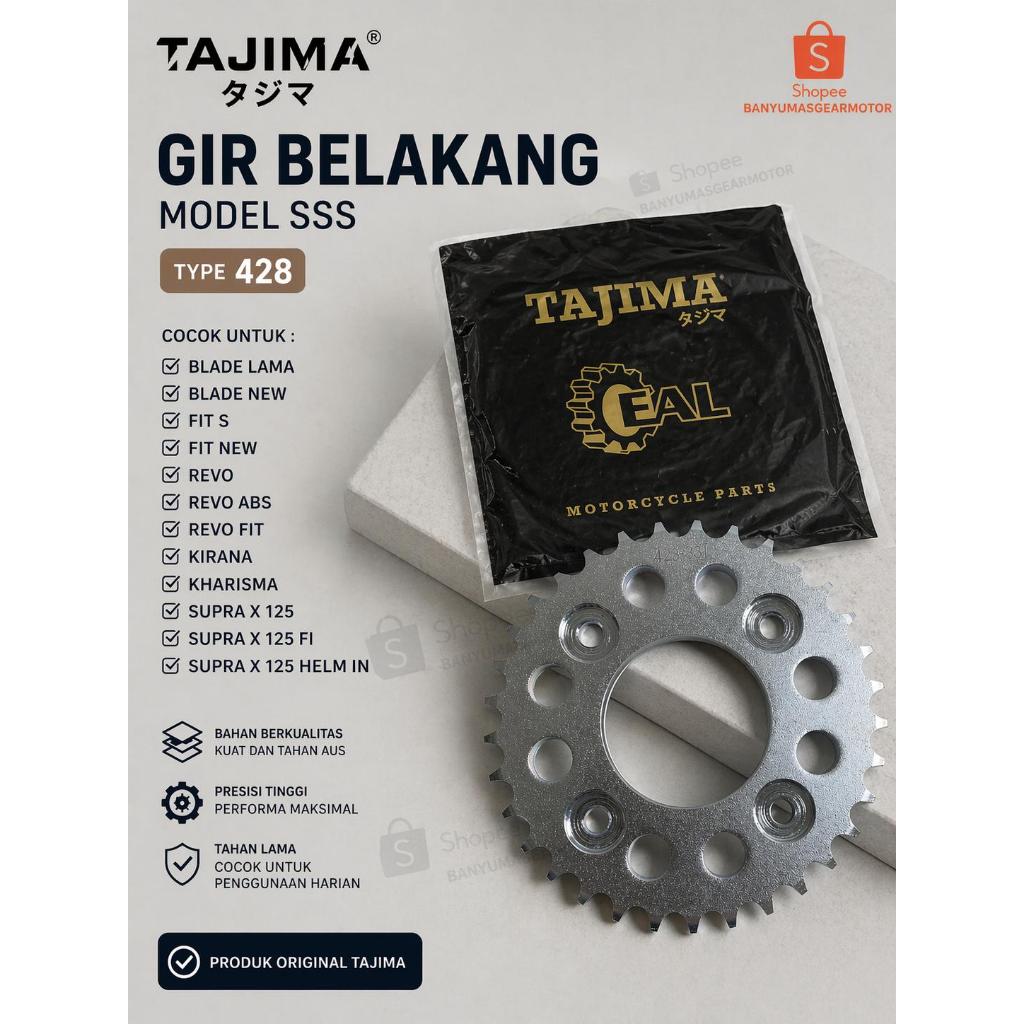 Gear Belakang 428 Kharisma/Supra Fit New/Revo Old/Revo Fit Tajima High Quality model SSS