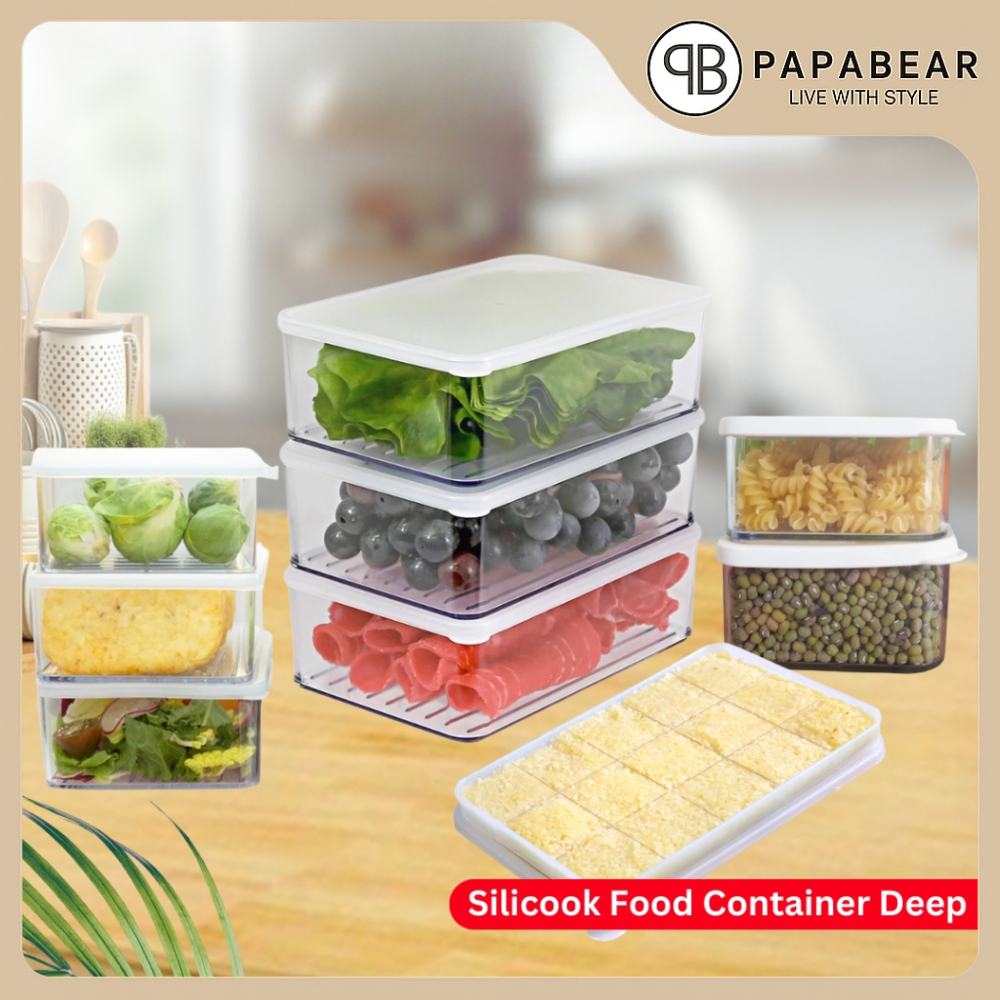 Silicook Food Container Deep - Korean #1 Food Container Organizer Kotak Makanan Penyimpanan Kulkas F