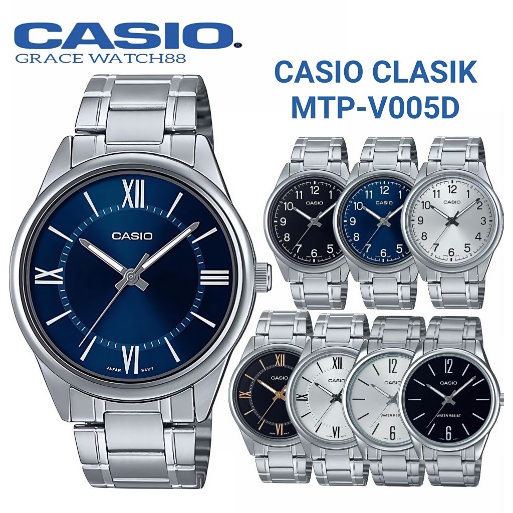Jam tangan Pria Casio Clasik original Mtp-v005d series casio Analog jam tangan pria Stanless Steel o