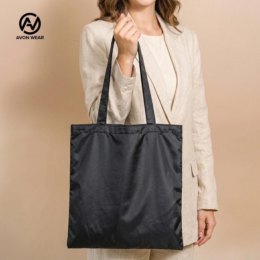 Tas Totebag Tafetta 190t WP 35x40 cm - 30x40 cm , Cocok untuk belanja, Sekolah, Kuliah Bahan Anti Ai