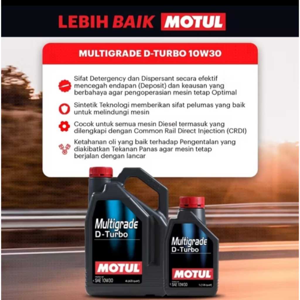 Motul Oli Mobil Multigrade D-TURBO 10W30 4L