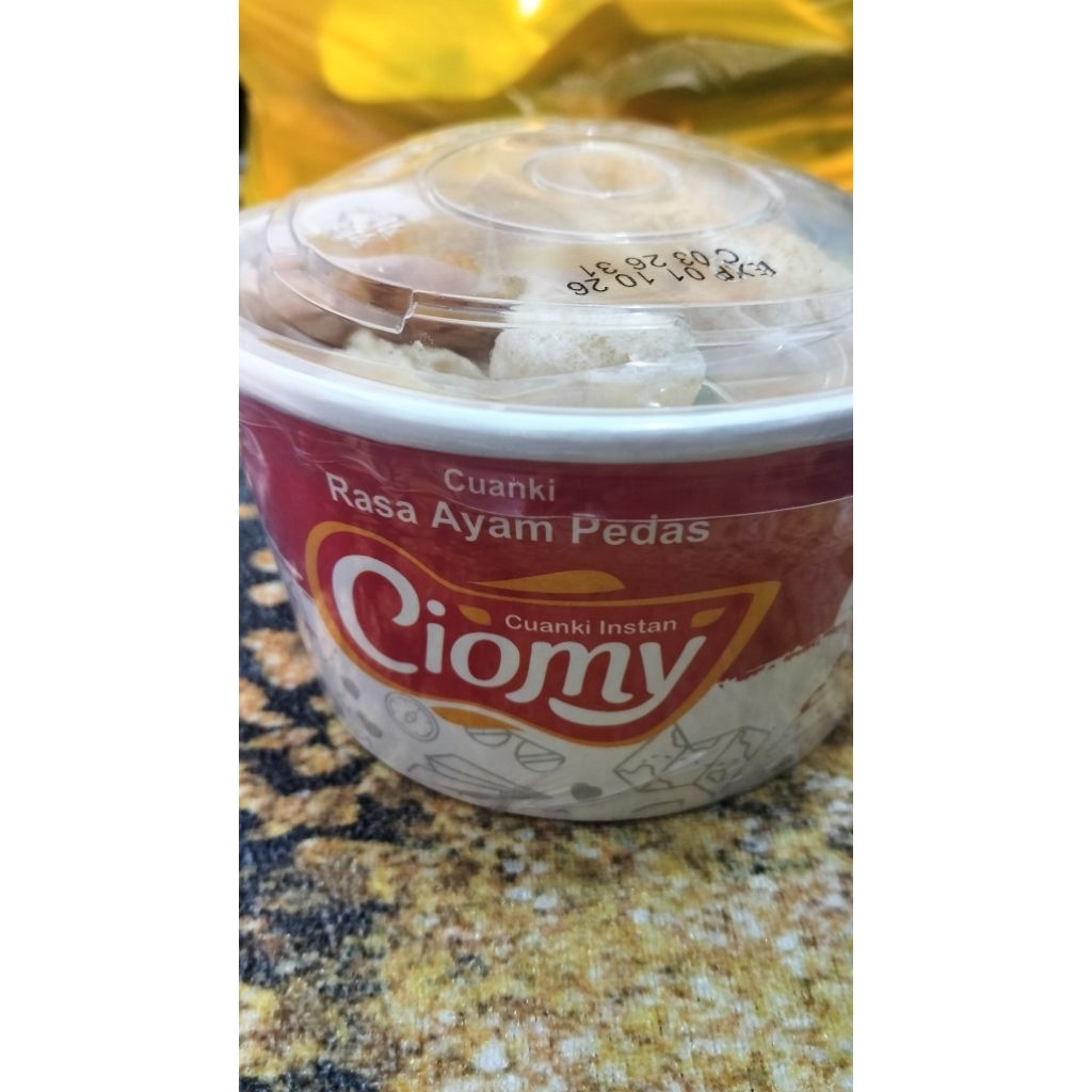 Cuanki Instan Ciomy - Spicy Chicken Cup 66gr, Tidak Mengandung MSG