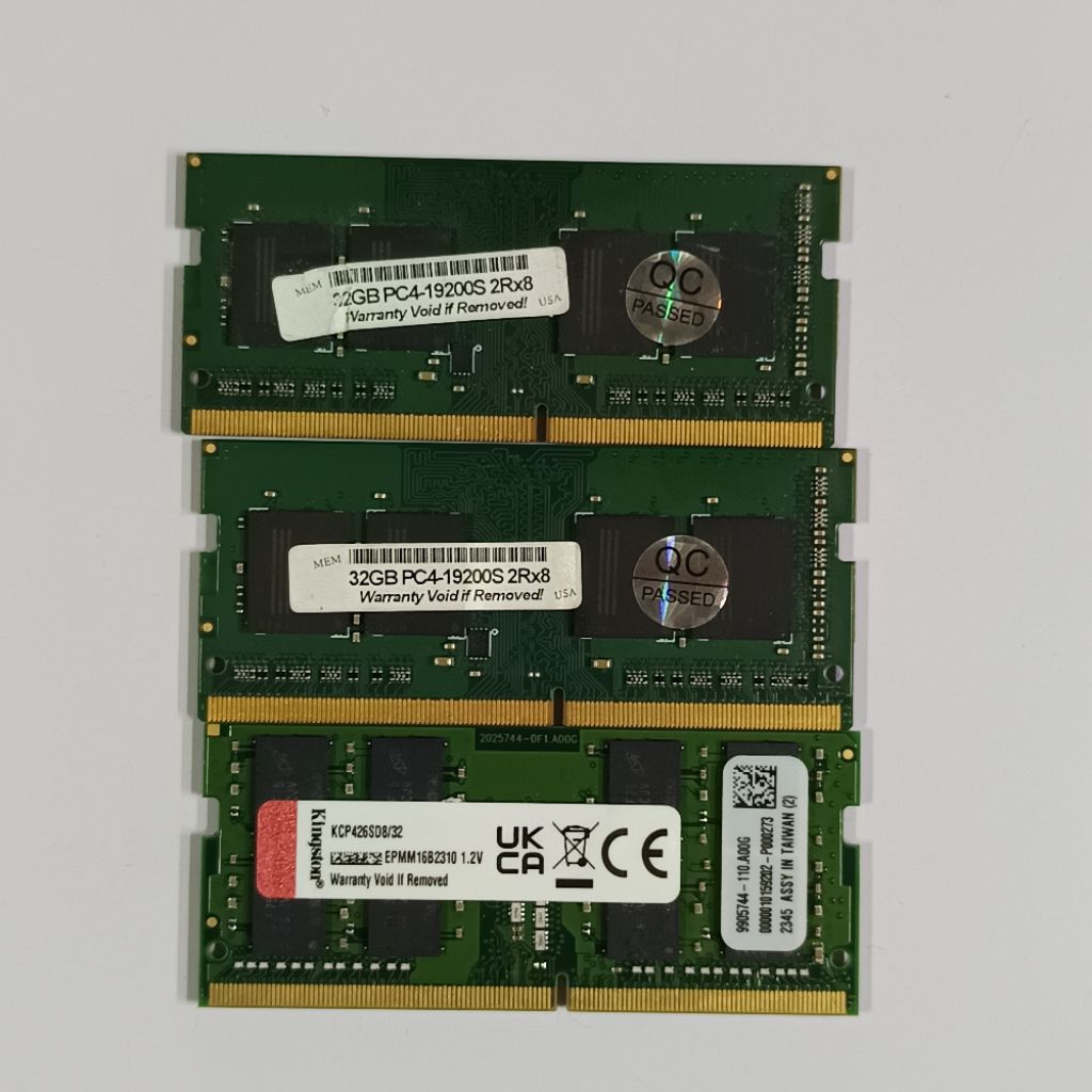 sodimm ram memori ddr4 32GB 32 GB pc4 3200 3200aa 2666 2666v Samsung SKhynix second Original copotan