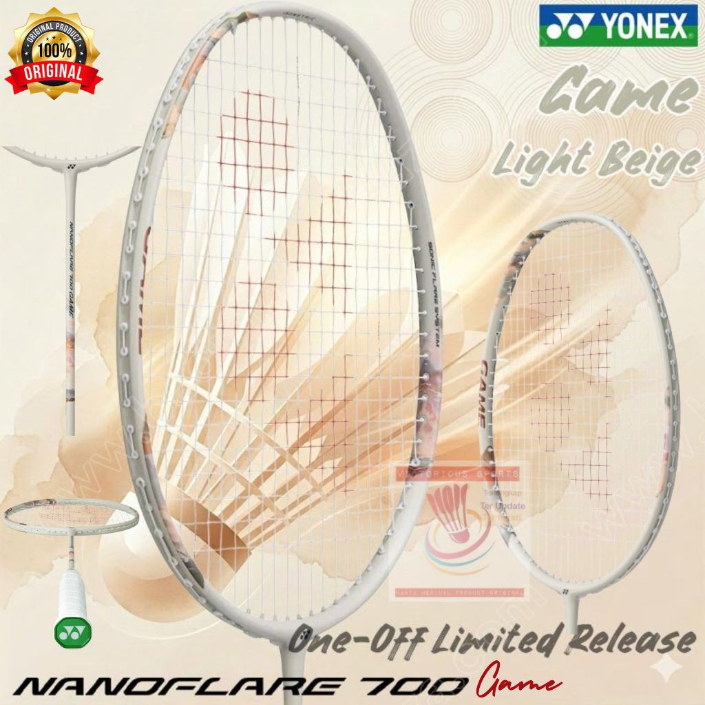 New Limited Edition Raket Badminton Yonex Nanoflare 700 Game 2NF-700GEX Light Biege