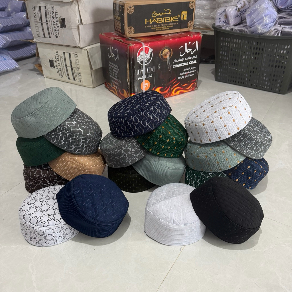 Grosir isi 20 Pcs (1 kodi)-Peci Kopiah Malawi Lokal Seri 4-8/Kodian Termurah