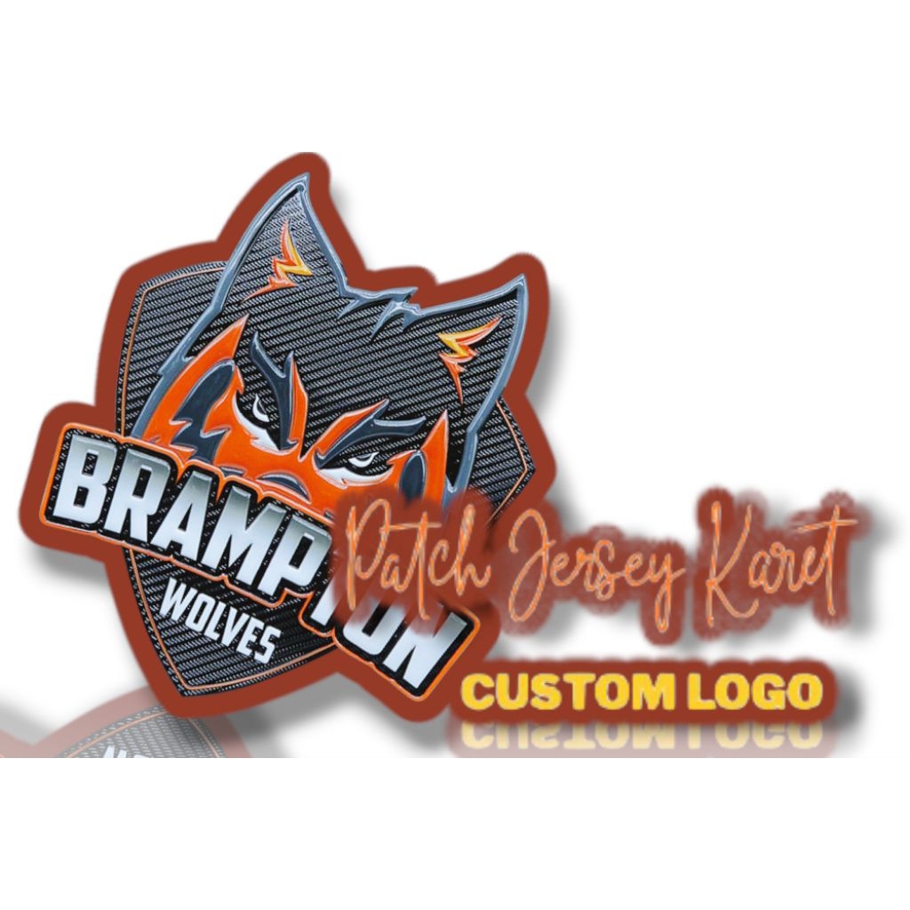 (TEMPAT PRODUKSI CUSTOM KARET)patch emblem label jersey sepak bola football karet rubber custom 2d 3