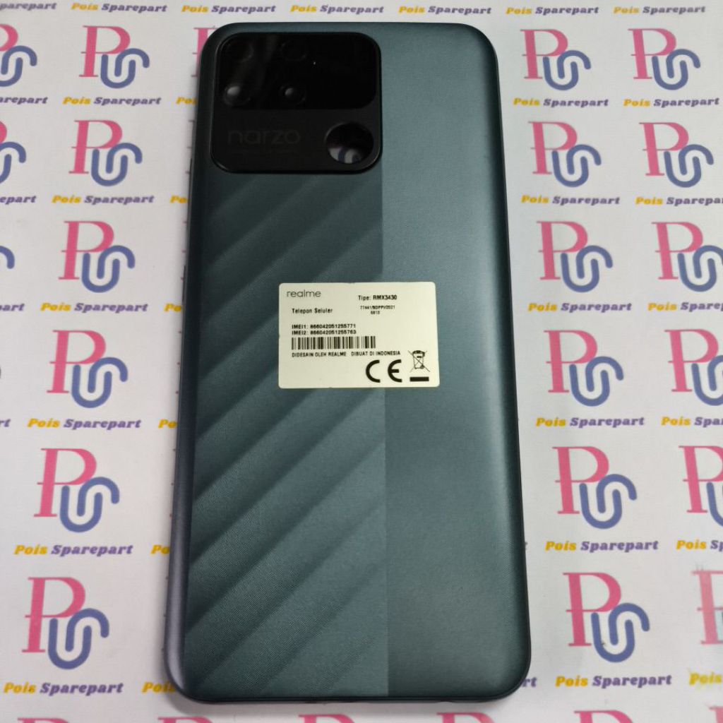 Backdoor tutup belakang Realme narzo 50A Original bekas