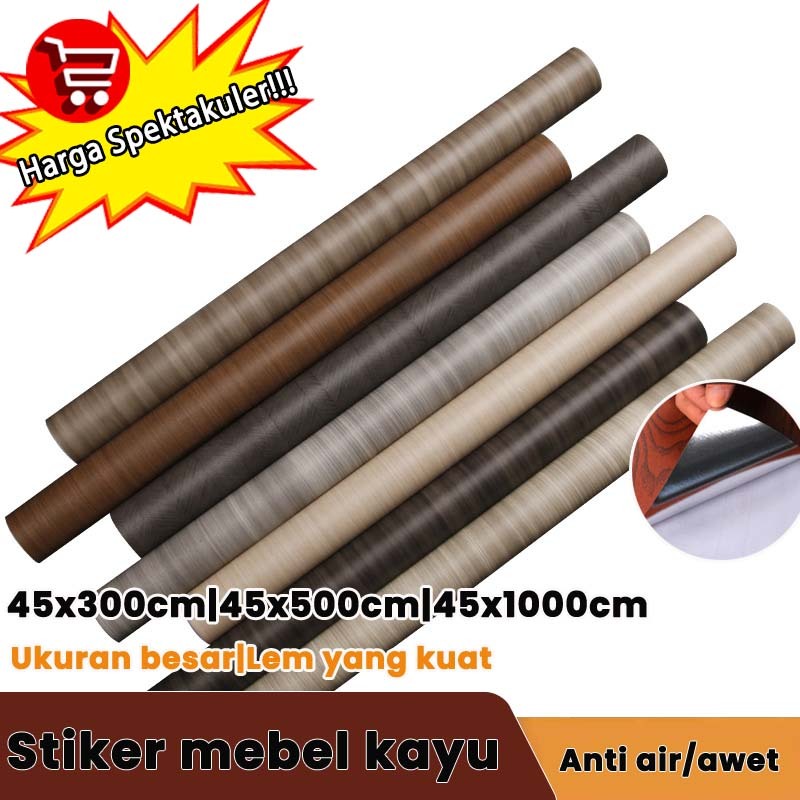 [Kualitasting] stiker serat kayu stiker kayu stiker motif kayu stiker pvc motif kayu stiker lemari k