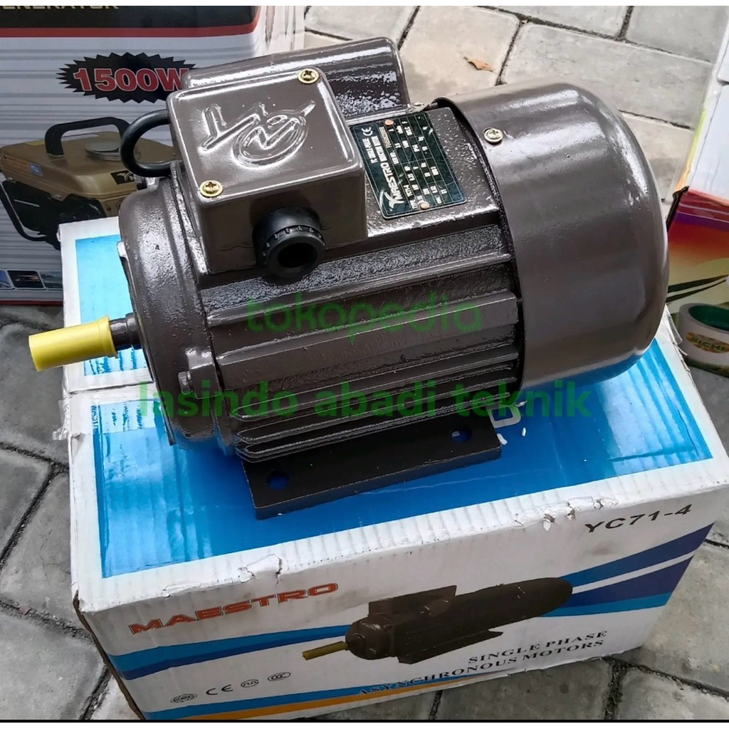 DINAMO 1/4Hp 1phase Merek maestro 1400rpm / dinamo listrik 1/4hp