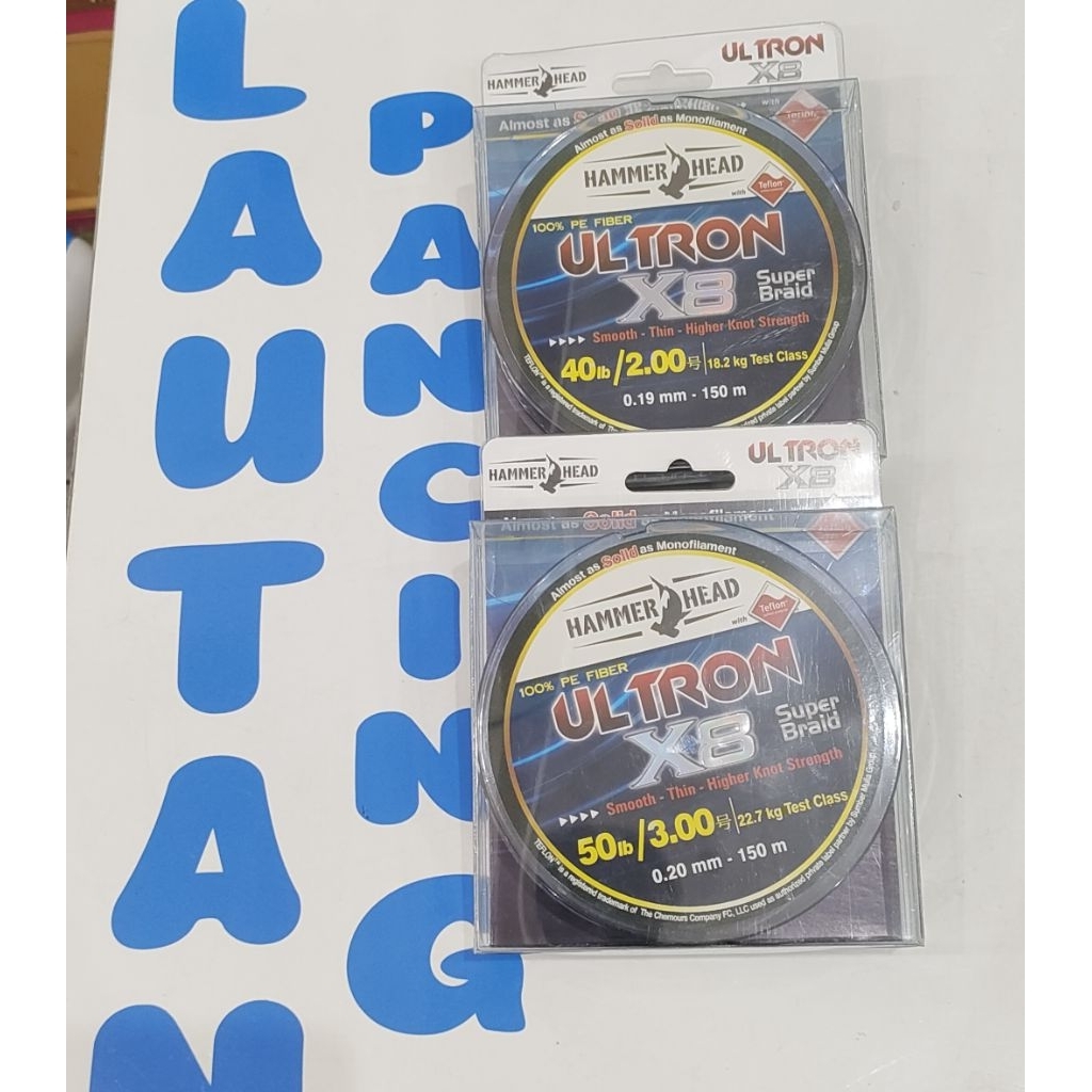 Senar Pancing PE Hammerhead Ultron X8 150 Meter