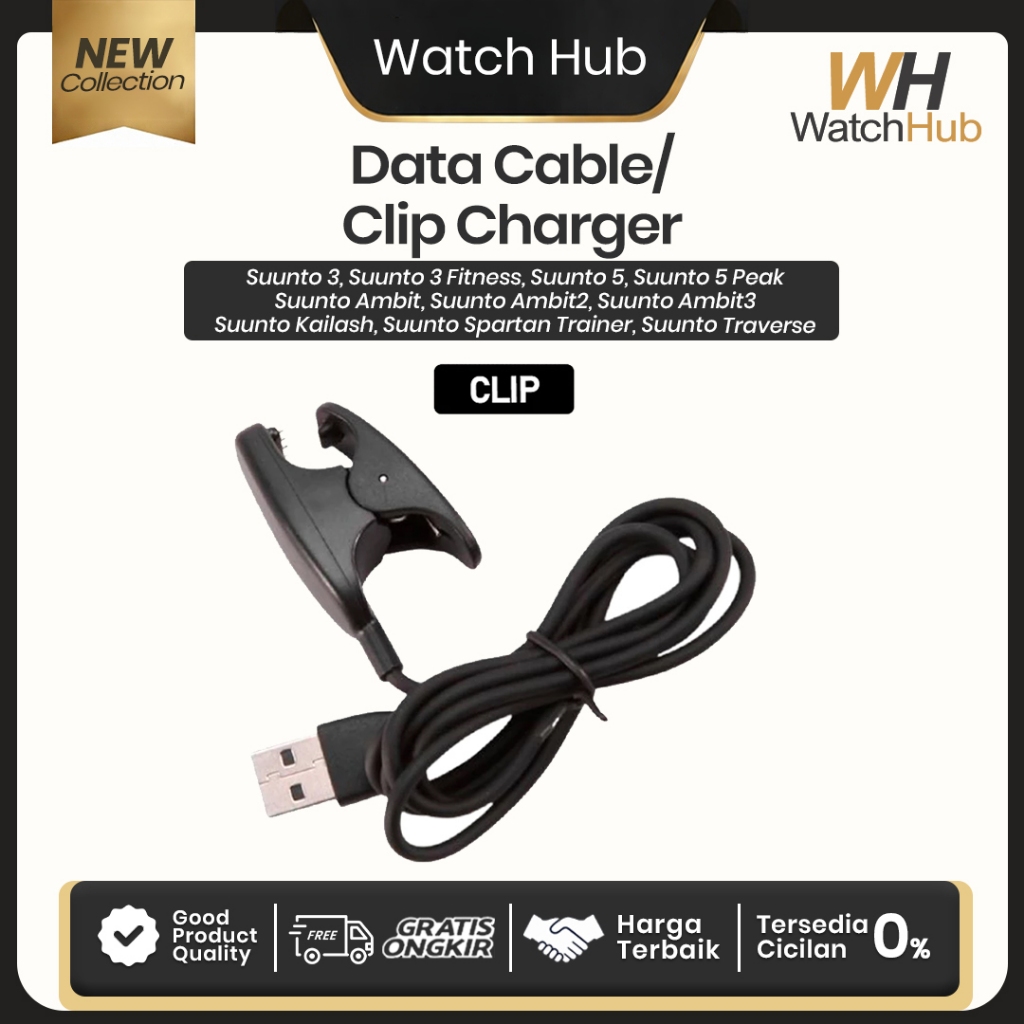 Kabel Data Kabel Charger Charging Cable Type CLIP Suunto Spartan Sport Trainer Spartan Trainer