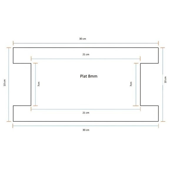 Besi Plat 8mm Potongan Custom 002