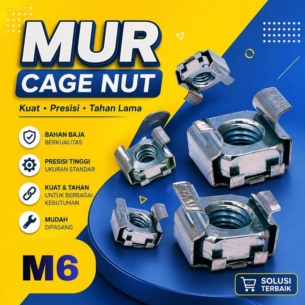 Mur Cage Nut/ Mur Kandang/ Mur Sangkar M6 Putih