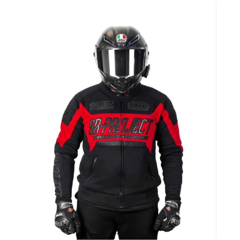 High end Hoodie Casual SR-PROJECT SPEEDSTER Black-Red | HOODIE SR PROJECT