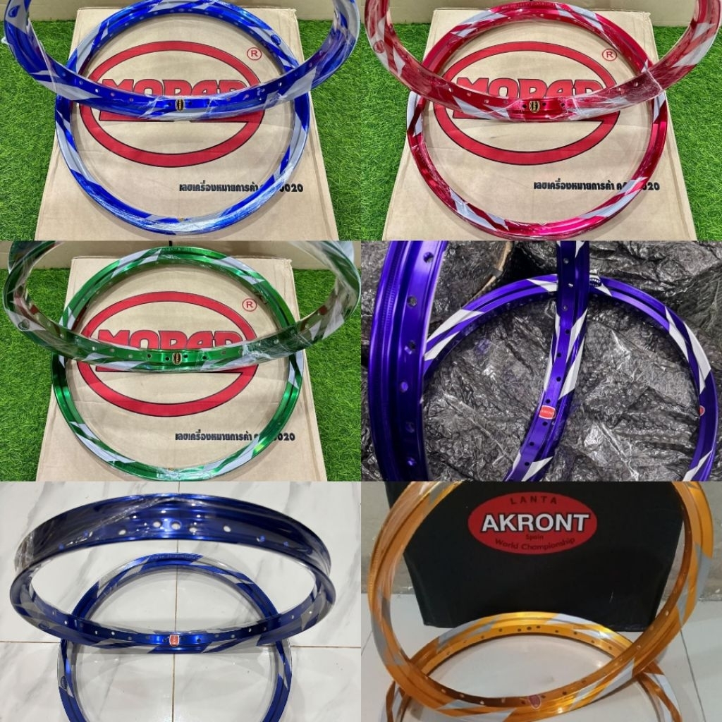 velg akront morad blade blue , gold pekat ,merah  premium 140 rata ring 17 original thailand