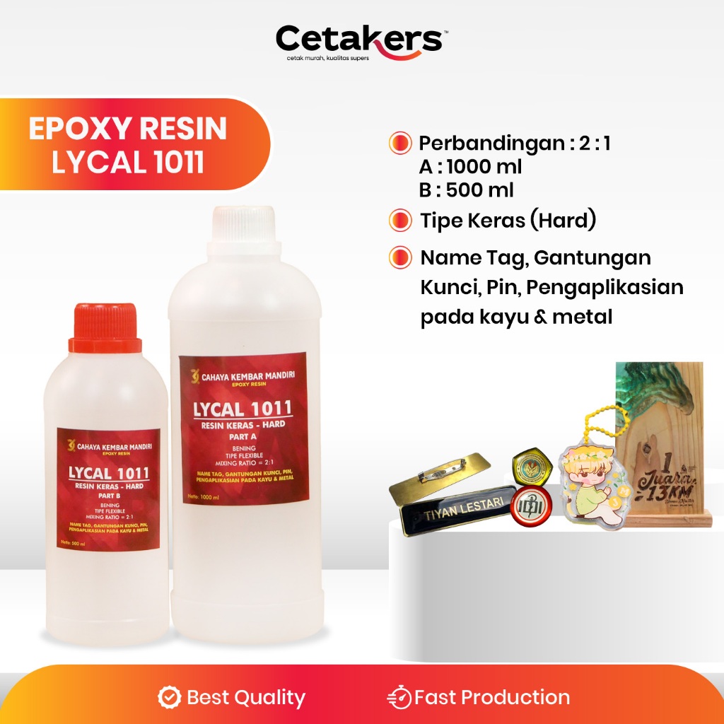 Epoxy Resin Bening LYCAL 1011 1,5 kg 2 : 1 - ART Resin - Hasil Bening dan Keras
