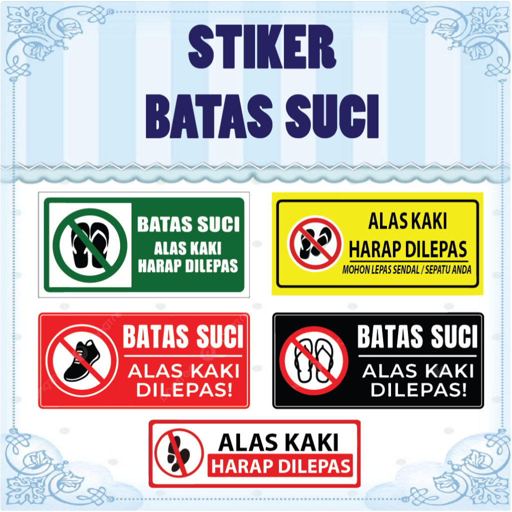 STIKER VINYL BATAS SUCI STICKER ANTI AIR WATERPROOF ANTI LUNTUR