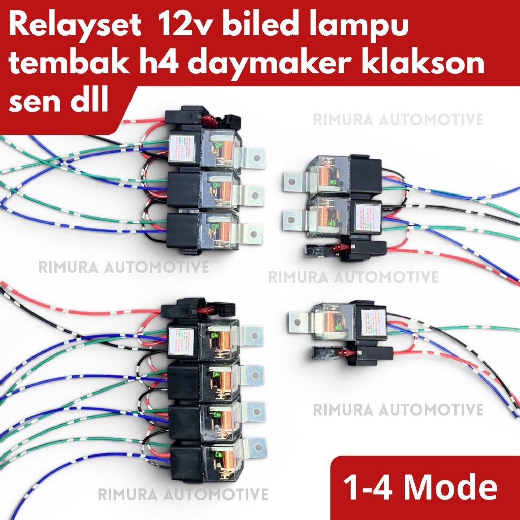 Relayset relay Biled lampu tembak Daymaker klakson sen dll relay set relay kendaraan relay klakson