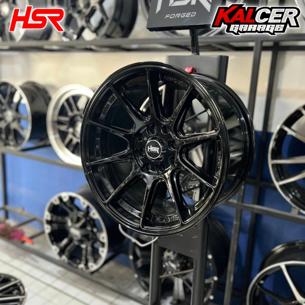 VELG RACING MOBIL YARIS BRIO BALENO SOLUNA JAZZ R15 HSR SHINJUKU RADIANT BLACK RING 15