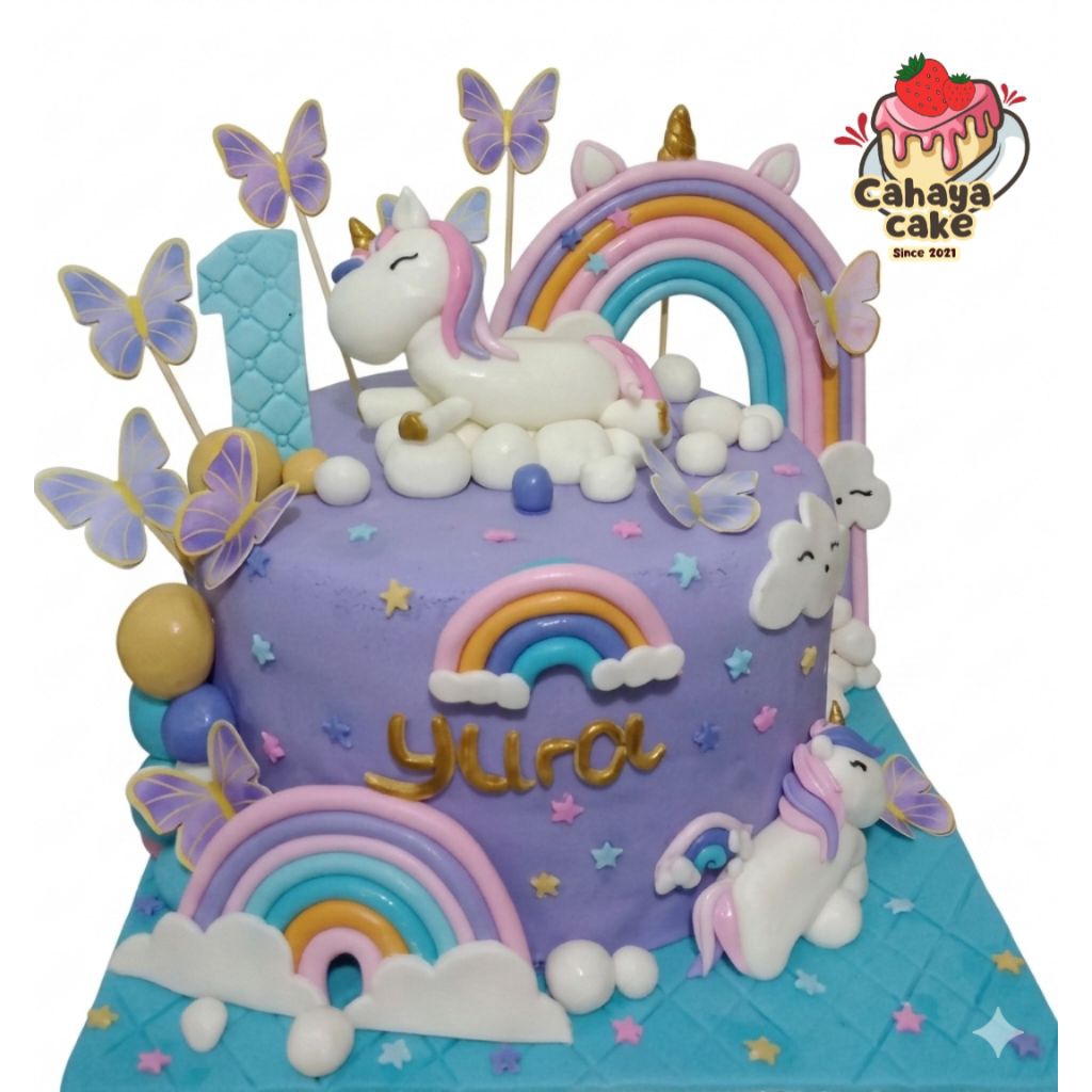 Kue Ulang Tahun Karakter Unicorn/ Unicorn Cake / Kue Ultah Anak Unicorn
