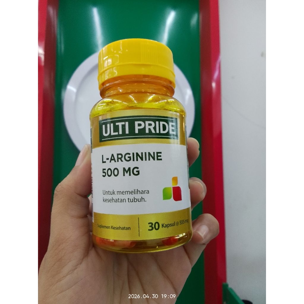 Ultipride L- Arginine isi 30 kapsul, L - Arginine 500 mg