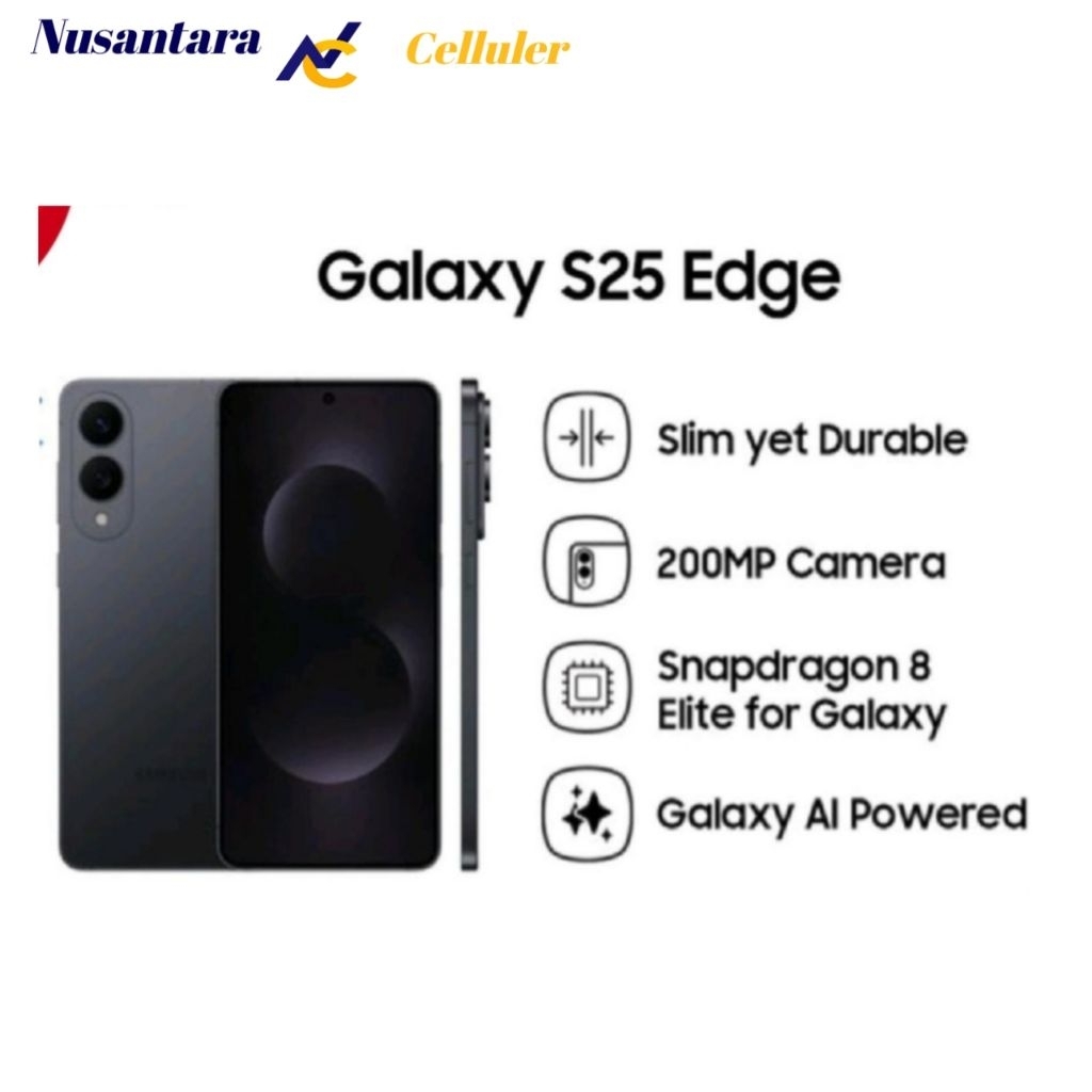 HP SAMSUNG GALAXY S25 EDGE 5G RAM 12 GB ROM 256 GB [Samsung S25 Edge 12/256 GB] Garansi Resmi