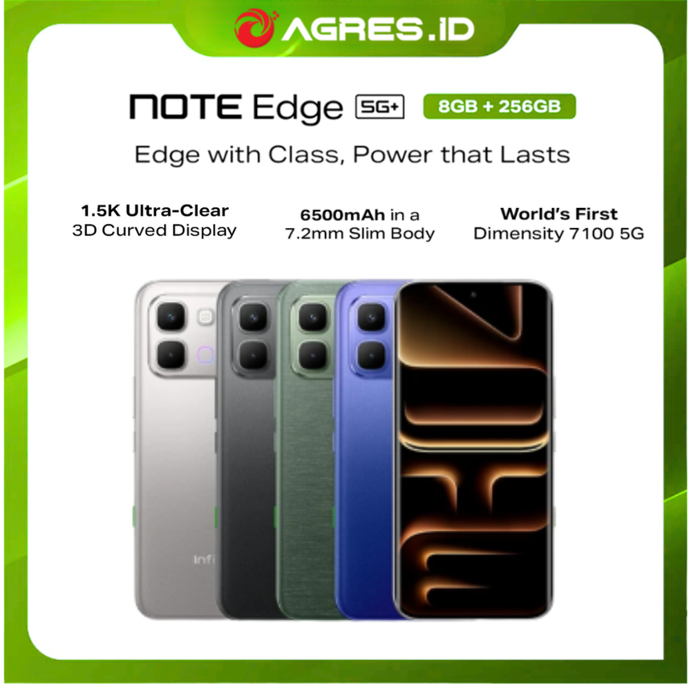 Infinix Note Edge 5G+ 8/256GB - Up to 16GB Extended RAM - Dimensity 7100 5G - 6.78” 3D Curved Amoled