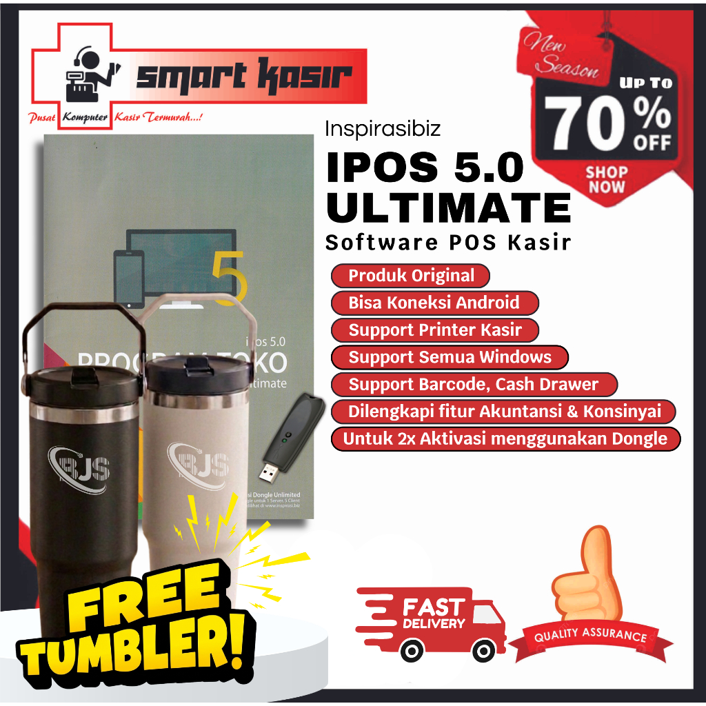 Program Kasir Toko IPOS 5.0 Ultimate [AKTIVASI DONGLE] | Program Kasir IPOS 5 Ultimate | Program Kas