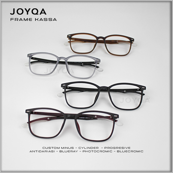 JOYQA | FRAME KASSA - Kacamata Kotak Cewe Cowo Anti Radiasi Photocromic Bluecromic Bisa Minus