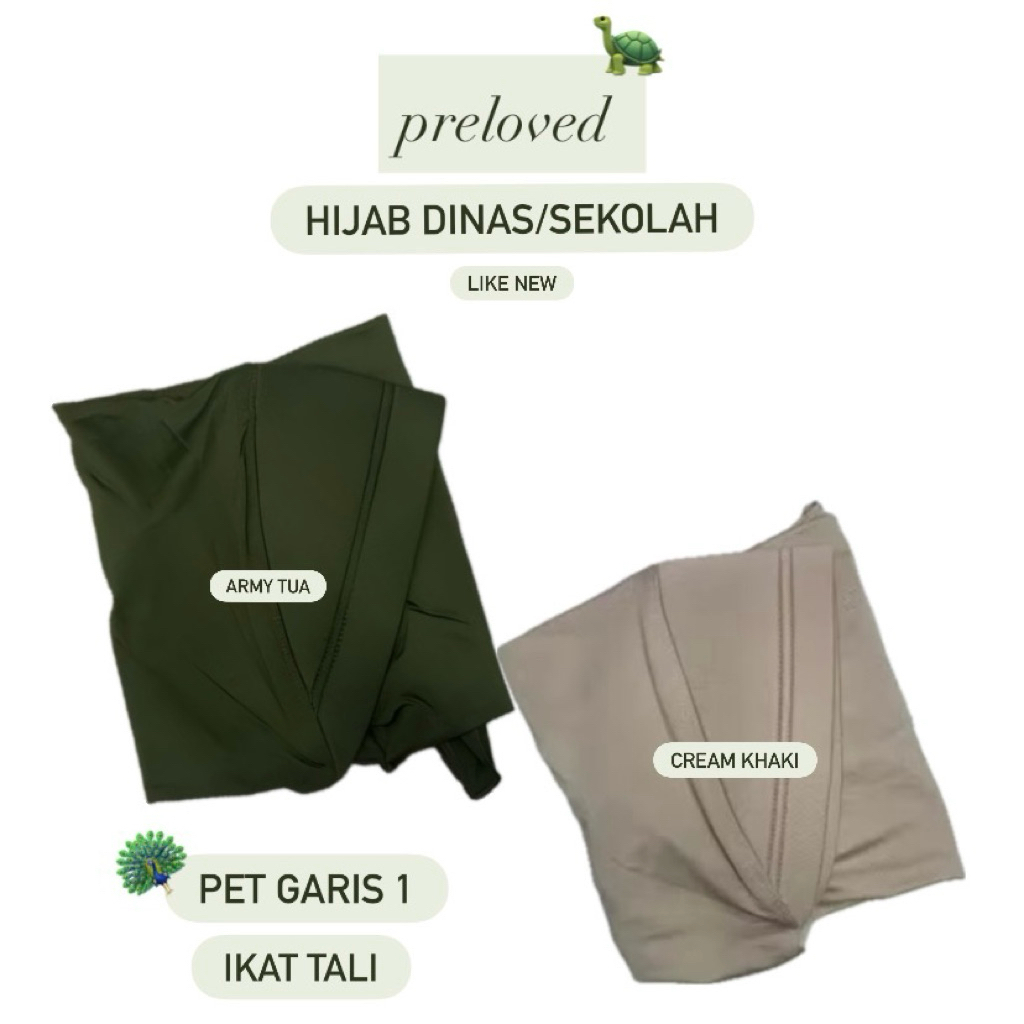 PL Hijab Dinas/Sekolah Tali Ikat Pet Tebal Satu Garis