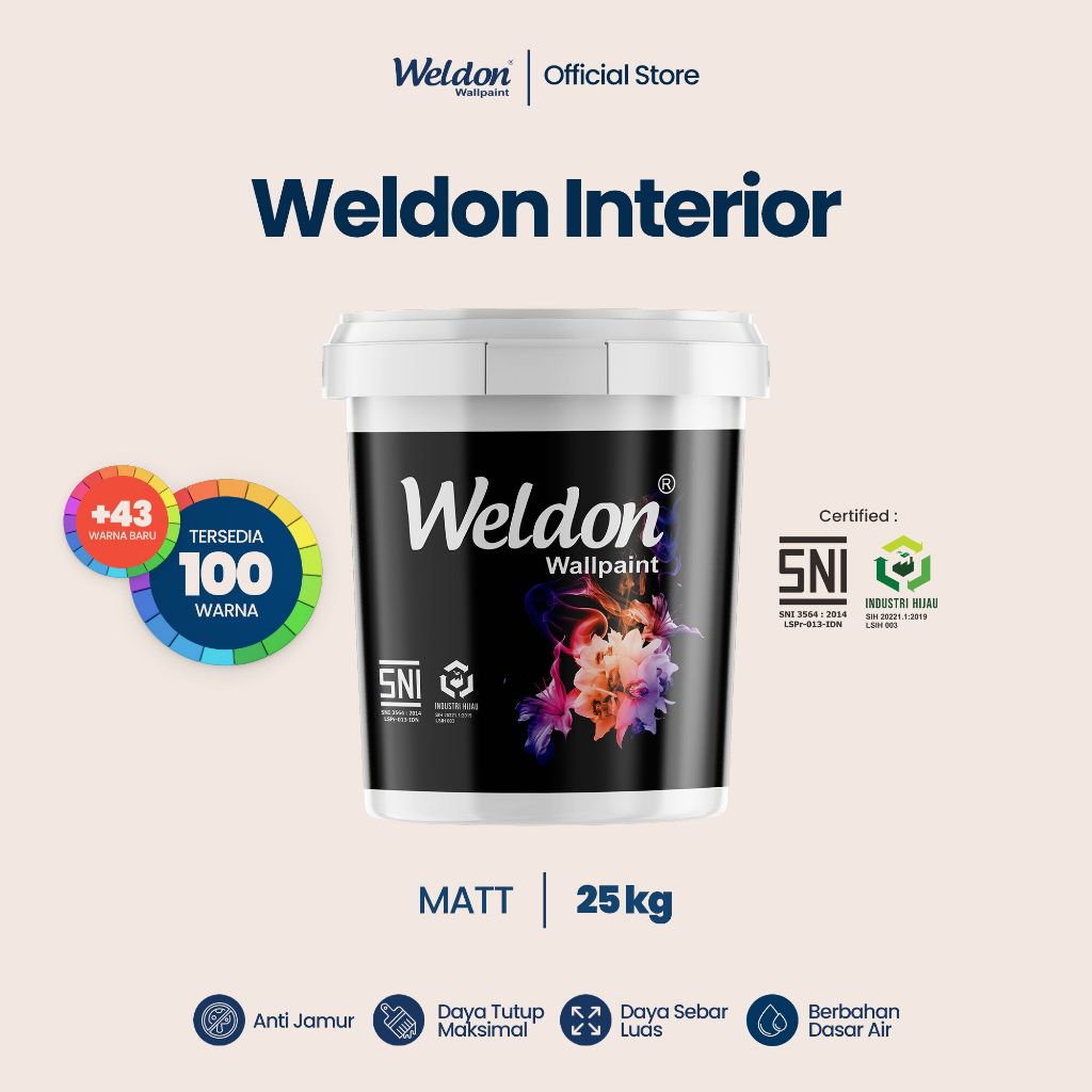 Weldon Interior - Cat Tembok Interior (25kg)