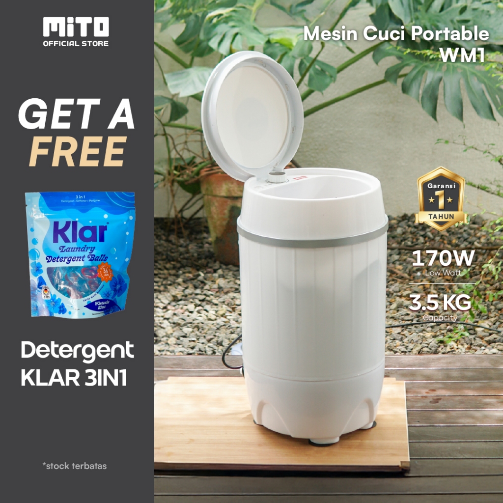 MITO Washing Machine Mesin Cuci Portable 3.5 Kg WM1 Original