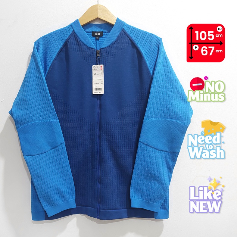 Uniqlo + Knitted Jacket Blue - L