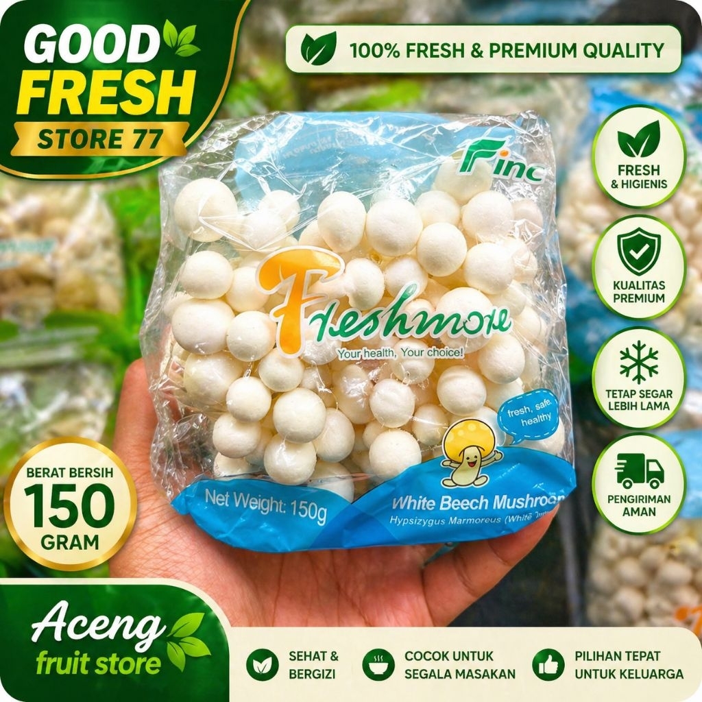 Jamur shimeji white jamur putih super fresh 150 gram