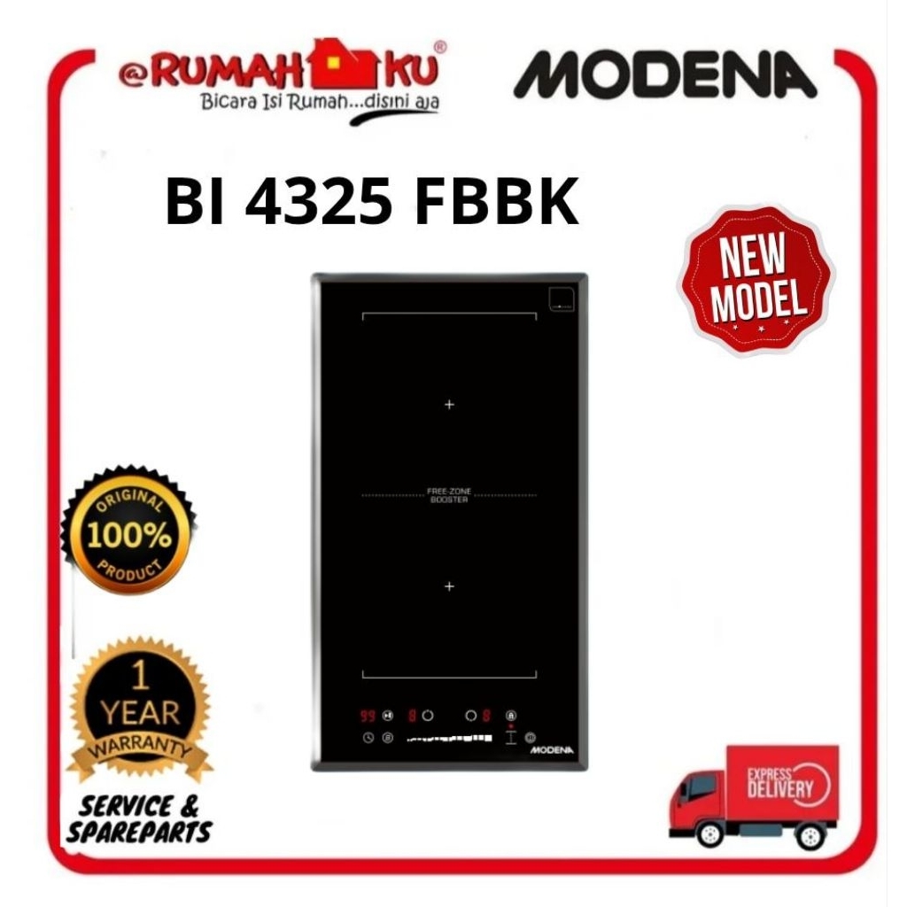 KOMPOR MODENA LISTRIK TANAM INDUKSI BI 4225 FBBK /BI4325 FBBK Kompor Induksi Modena