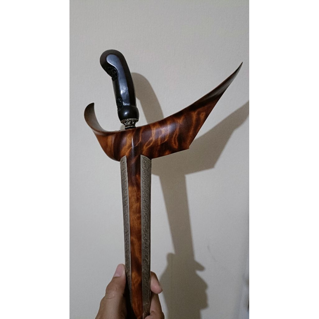 keris Majapahit Luk 5 dapur kalanadah kinatah emas asli pamor tambal original tua