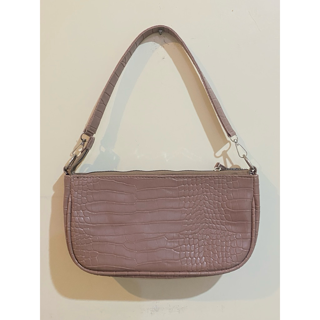 [preloved] tas croco warna coklat / taupe shoulder bag