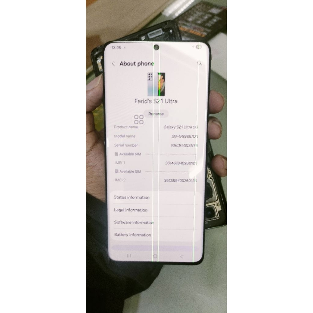 lcd ORI copotan Samsung S21 ultra