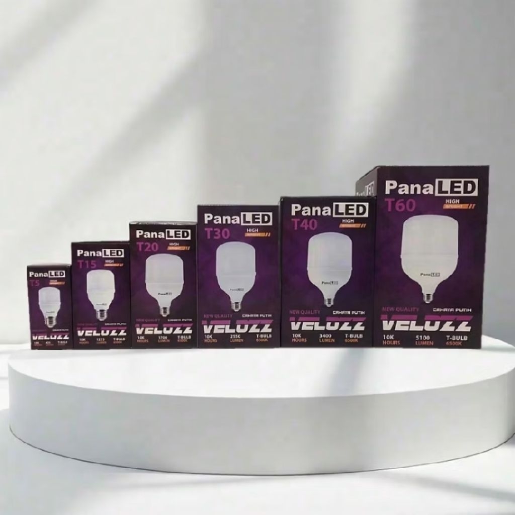Lampu Panaled Veloz 5w/10w/15w/20w/30w/40w/50w/60w Bohlam LED Kapsul Jumbo Terang