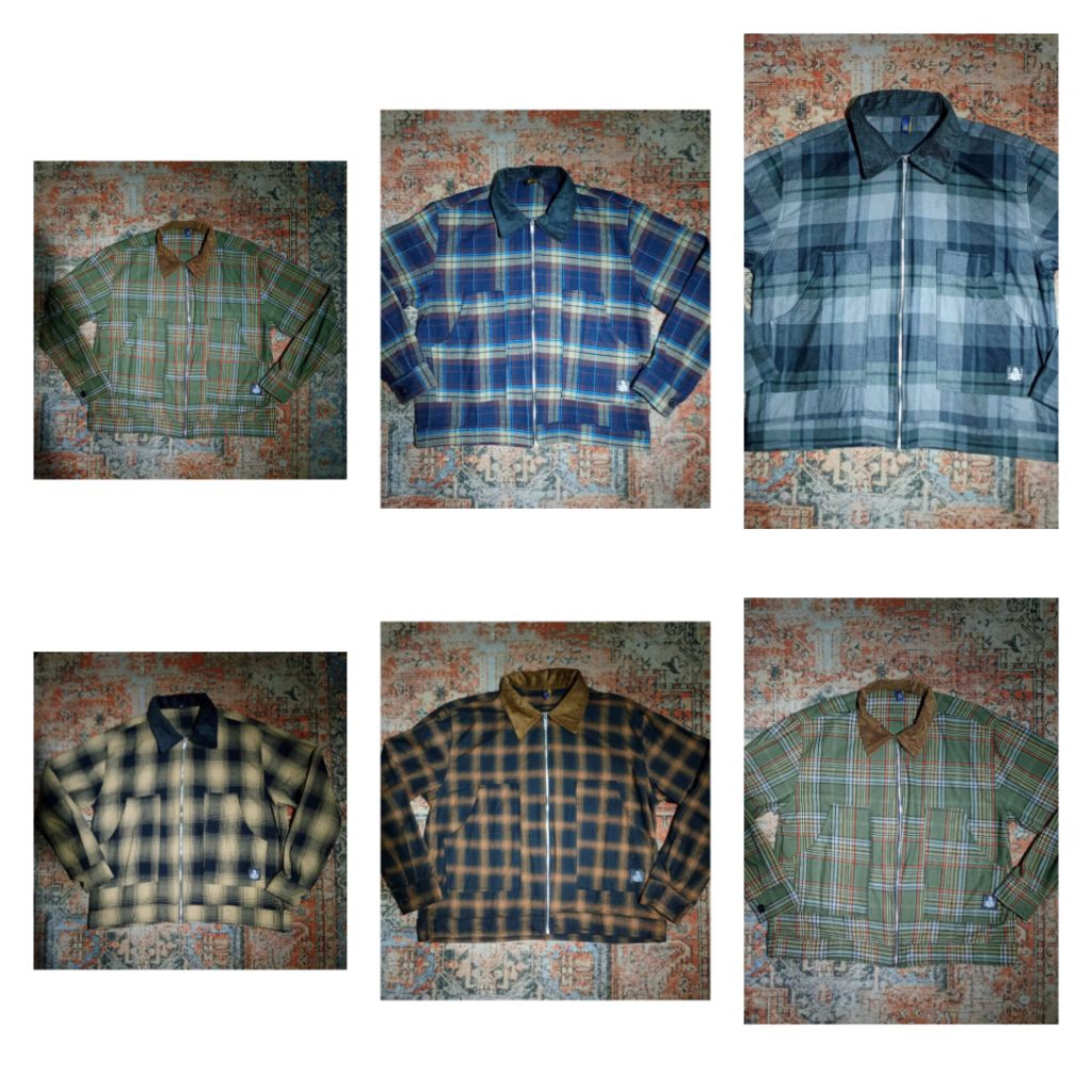 Corduroy - Collar Plaid Outer