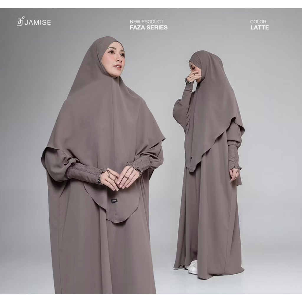FAZA ABAYA SET DRESS KHIMAR CADAR ORI JAMISE