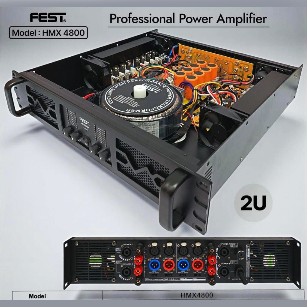 POWER AMPLIFIER FEST HMX4800 HMX 4800 ORIGINAL
