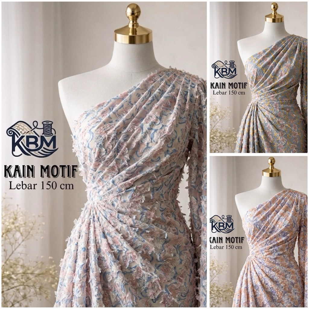 Kain Ceruty Rubiah Premium – Kain rubiah Bahan Timbul Lembut untuk Gamis & Hijab