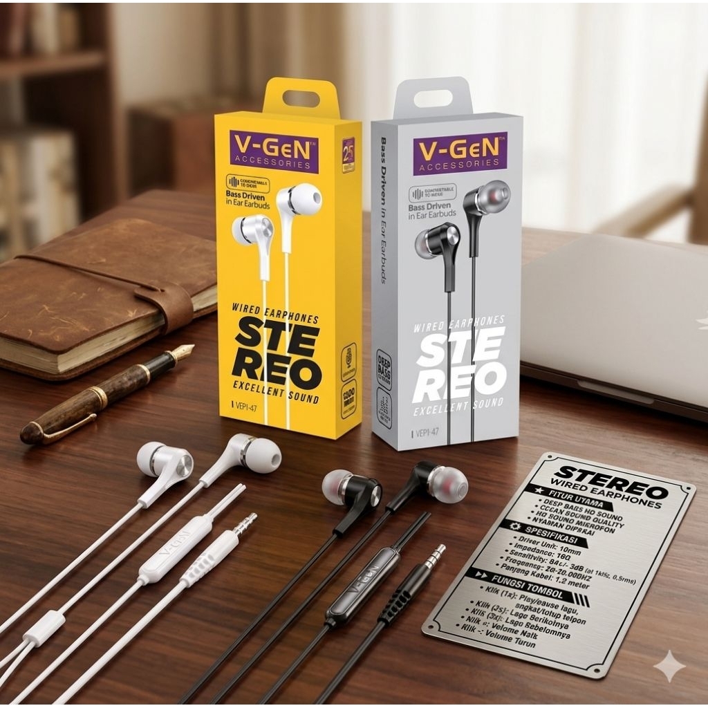 VEP1-47 Headset Original V-GeN packing kecil