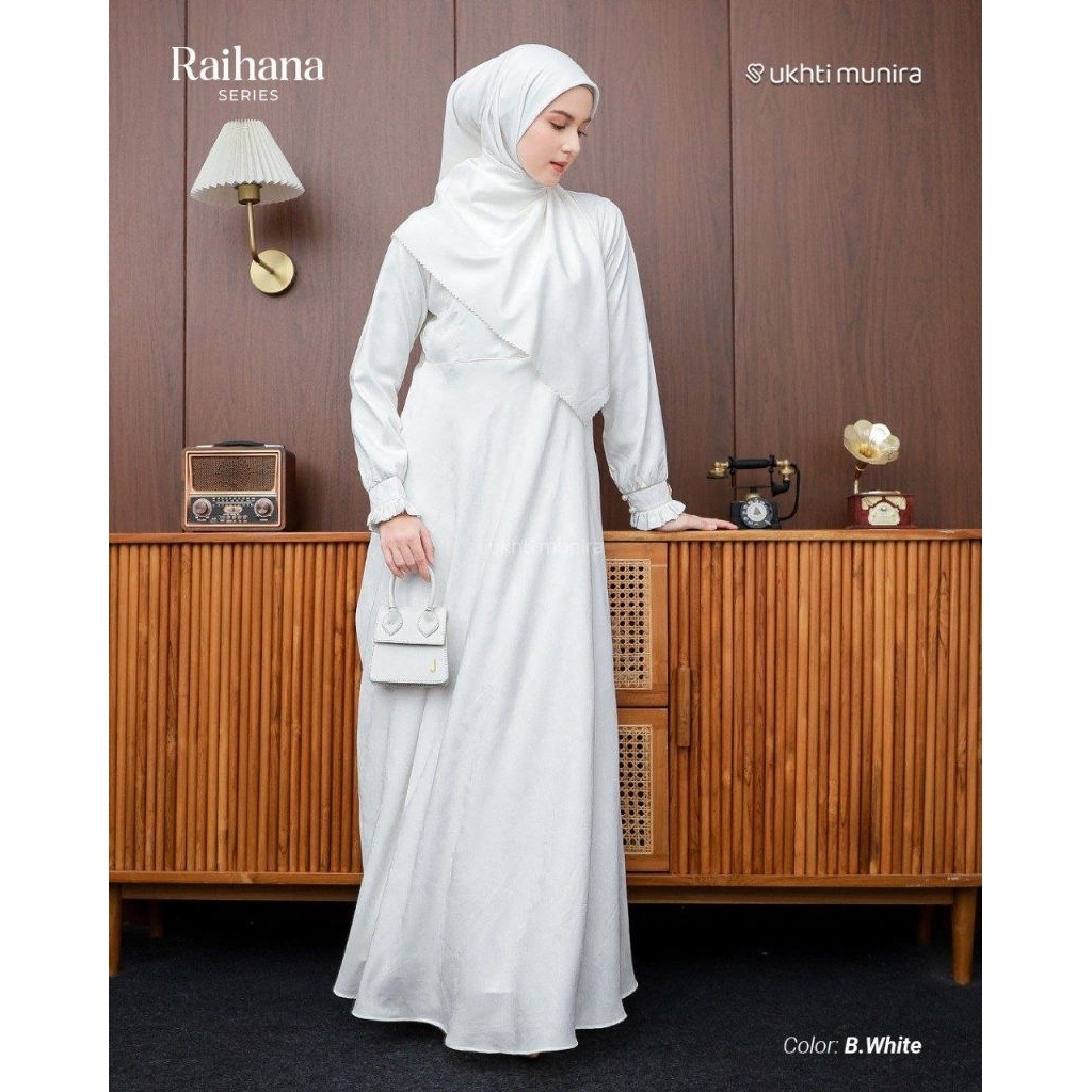 Gamis Putih/broken white Raihana by ukhti