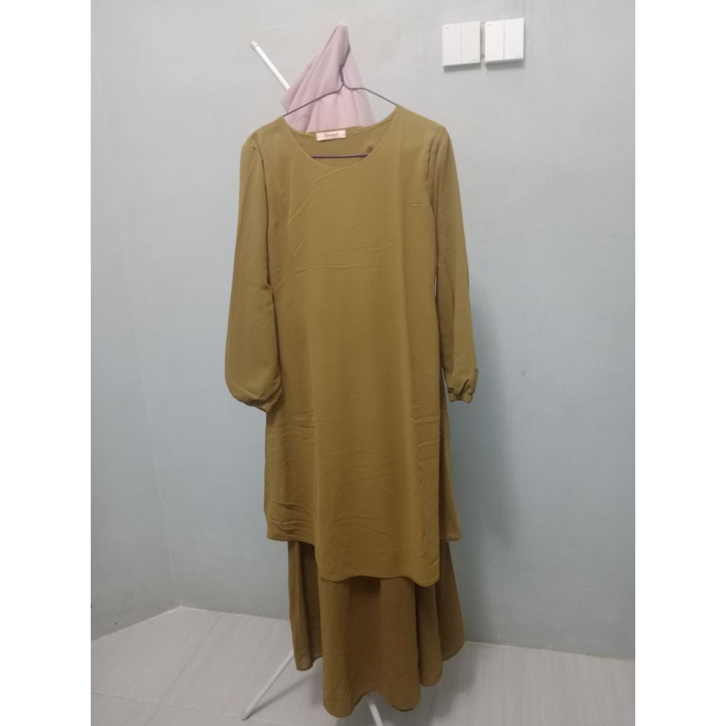 gamis ceruty Kunyit/Pemda Preloved