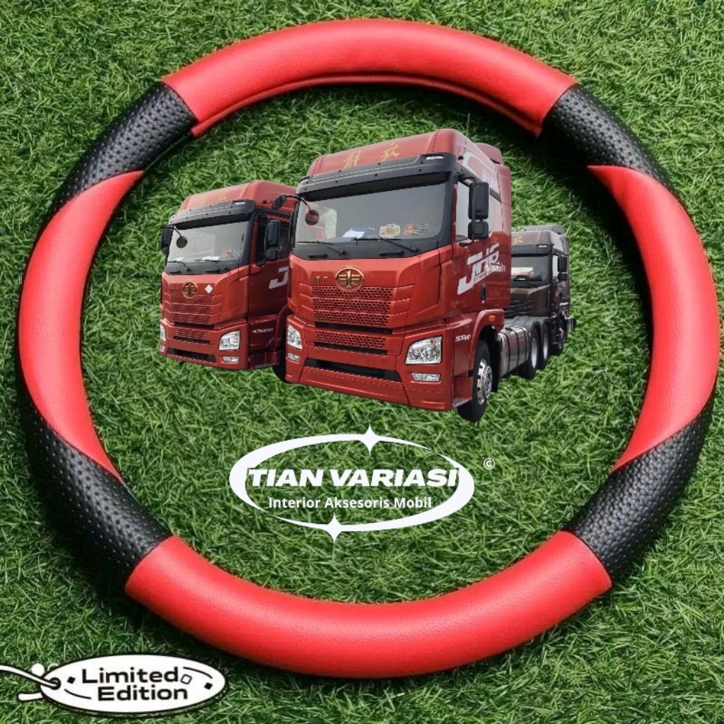 sarung stir truck Siba Surya, coverstir mobil Truck Siba Surya FAW JH6, bungkus stir mobil Truck var