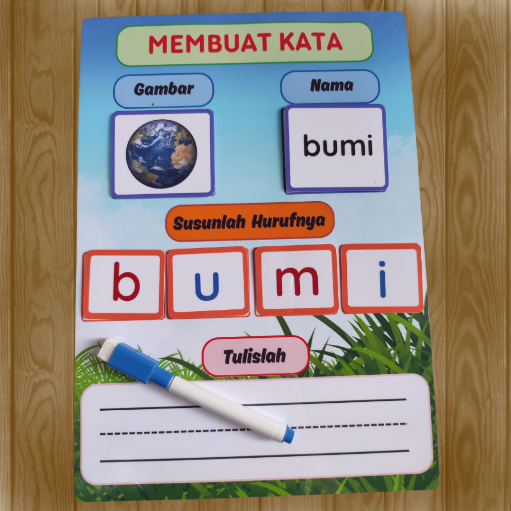 Worksheet Belajar Membaca Dan Menulis Kata - Lembar Kerja Aktivitas anak